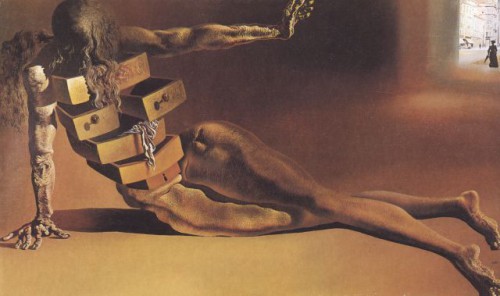 "Le cabinet anthropomorphique", Salvador Dalí (1936)